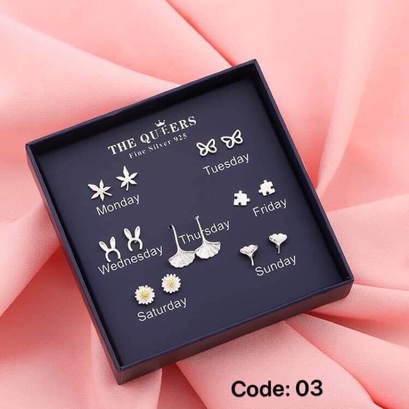 SET HOA TAI 7 NGÀY BẠC 925 BỐN LÁ