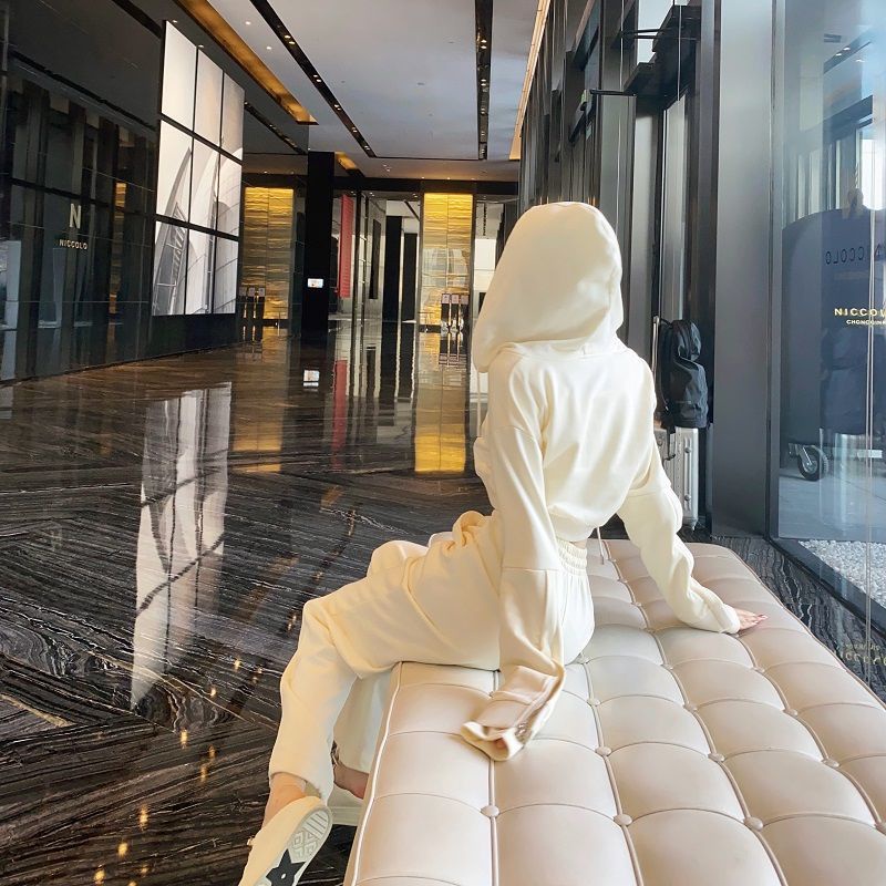 Bộ Đồ Thể Thao Hai Mảnh Gồm Áo Hoodie Dáng Rộng Phong Cách Thời Trang Hàn Quốc 2022 Cho Nữ