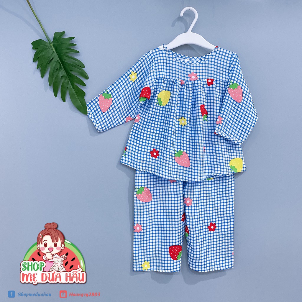 Bộ tole lanh dài tay Babydoll bé gái size 6-30kg (Ảnh thật + Được chọn mẫu)