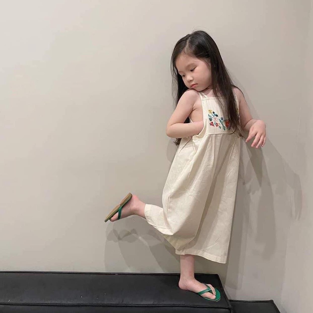 Bộ yếm 2 dây Habi Fashion cho bé gái vải mềm mát đáng yêu