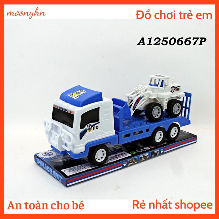 - ĐỒ CHƠI MÔ HÌNH XE TẢI CHỞ XE XÚC MUA 1 ĐƯỢC 2