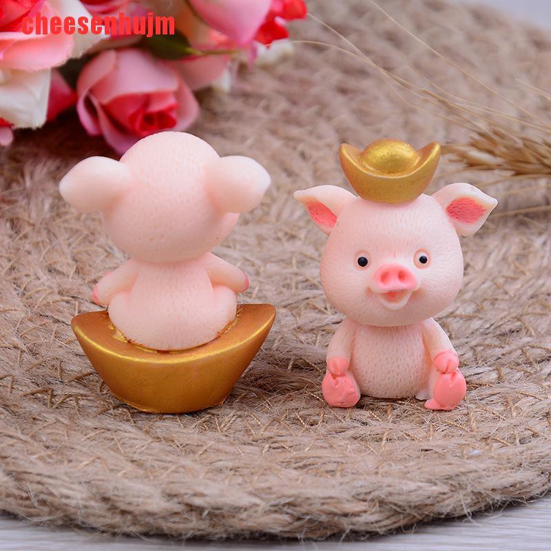 Set 5 Mô Hình Chú Heo Dễ Thương Trang Trí Vườn Diy