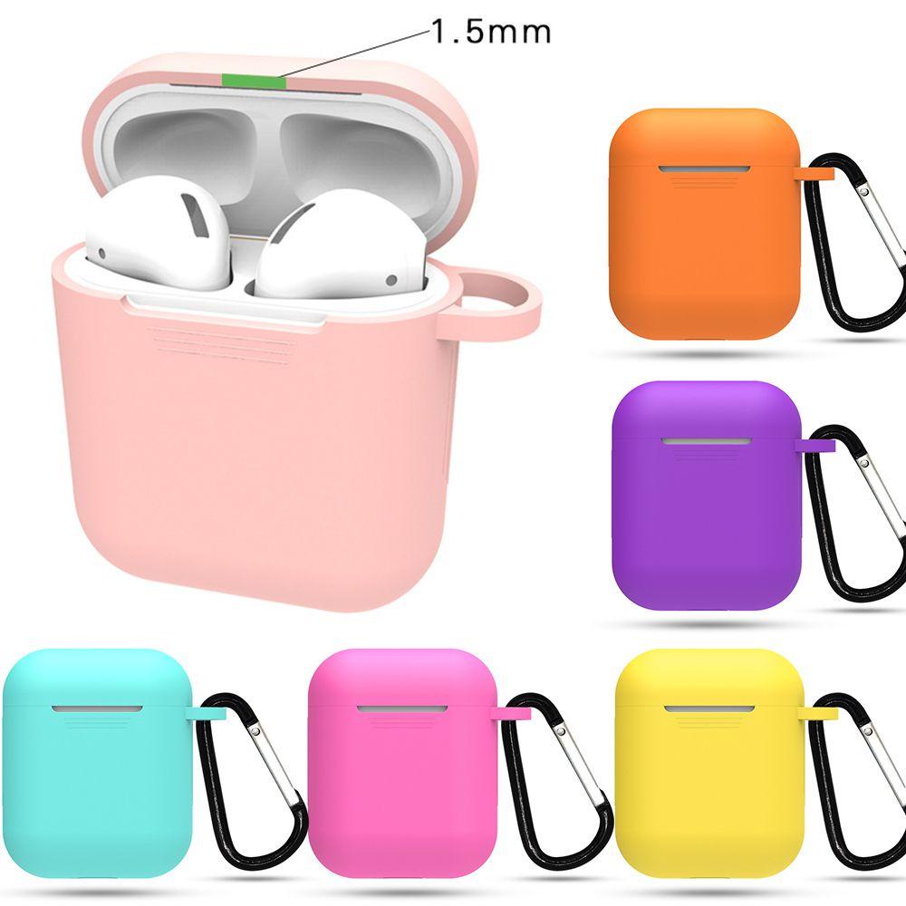 MYRONGVN Hộp Silicone Bảo Vệ Chống Bụi Chống Sốc Cho Tai Nghe Apple AirPods