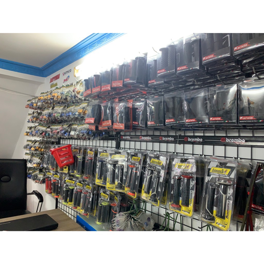 Gù tay lái nhôm RCB cnc màu  ĐỎ