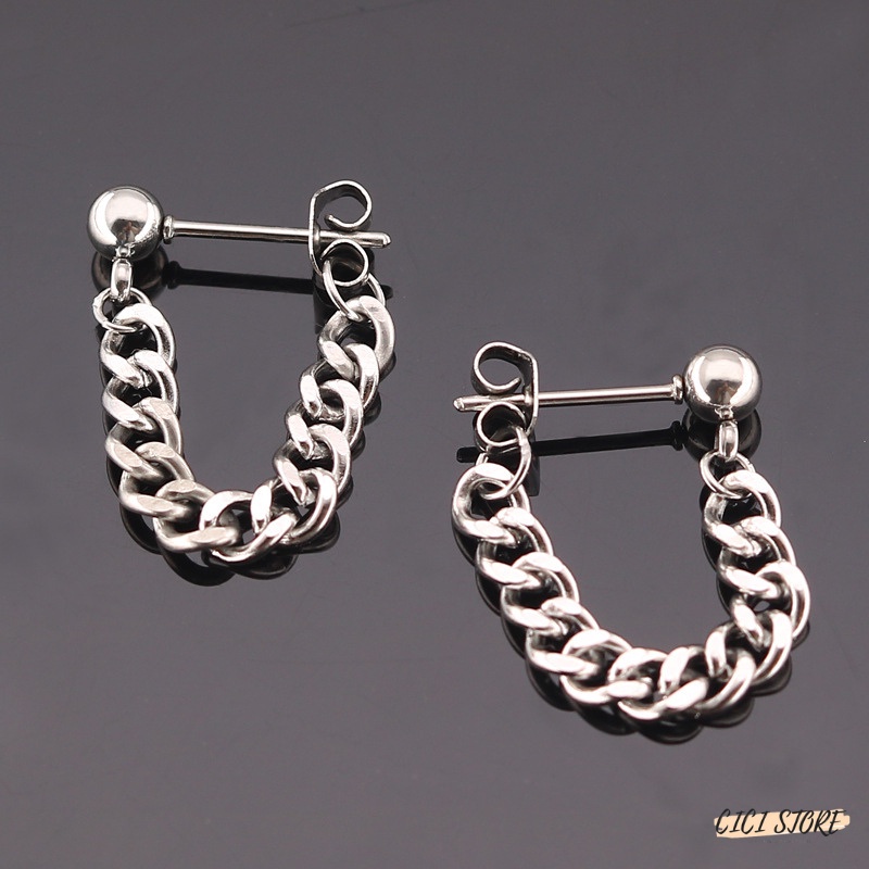 1 Cặp Bông Tai Nữ Cá Tính Sang Trọng Phối Xích