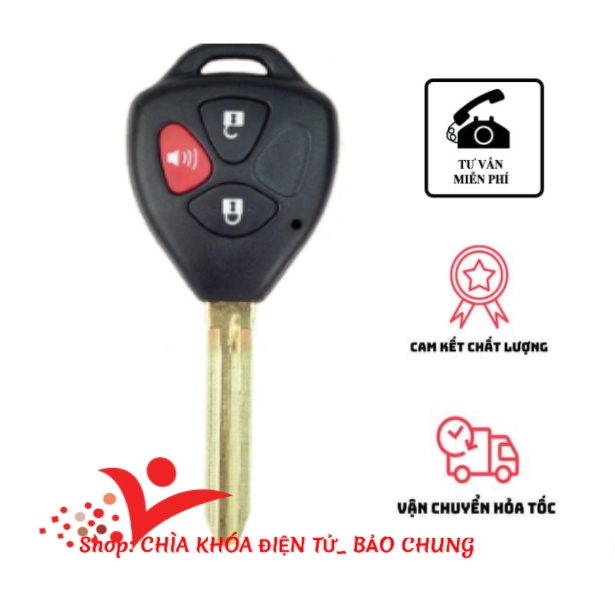 Vỏ chìa khóa xe altis, inova, fortuner, camry loại 3 nút chìa thẳng zin và chìa độ gập đời mới dành cho xe bản đủ