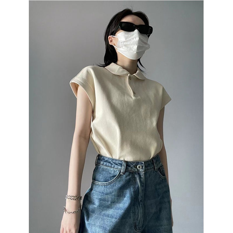 ▽✤☋Áo Thun polo Ngắn Tay Phong Cách Retro Thời Trang Mùa Hè Hàng Mới Dành Cho Bạn Nữ 2022