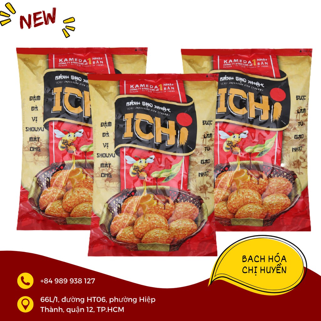Bánh gạo Nhật vị Shouyu mật ong Ichi gói 100g