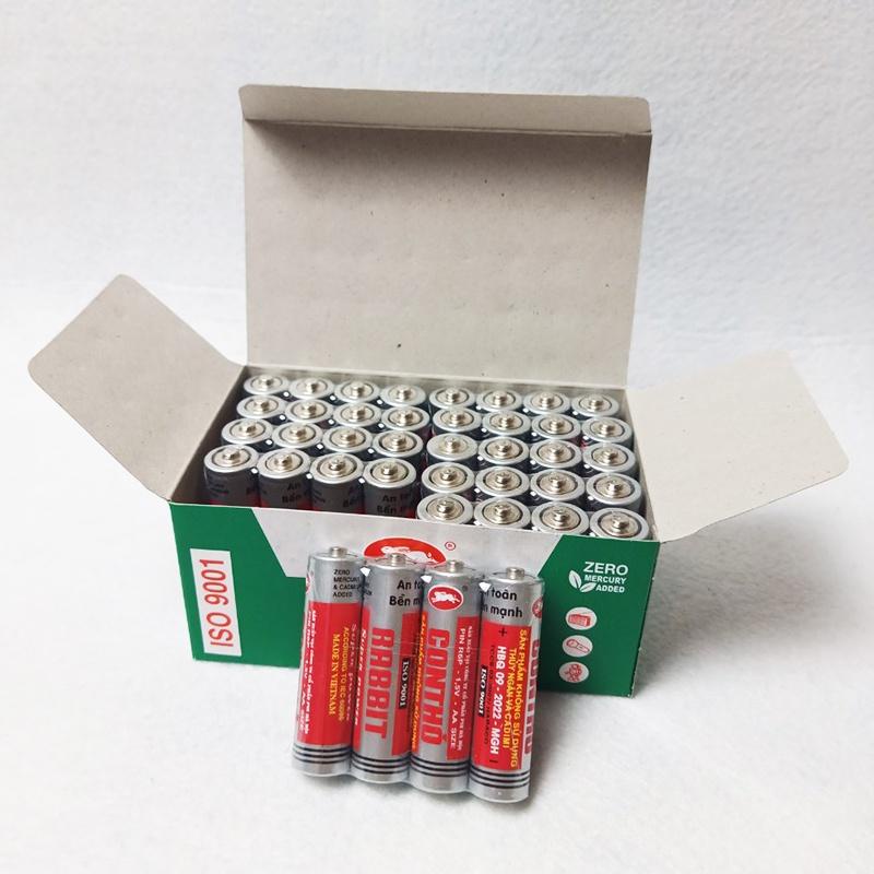 Pin Con Thỏ, Pin tiểu AA & Pin đũa AAA 1.5V, hộp 40 viên lắp đồ chơi, đồng hồ