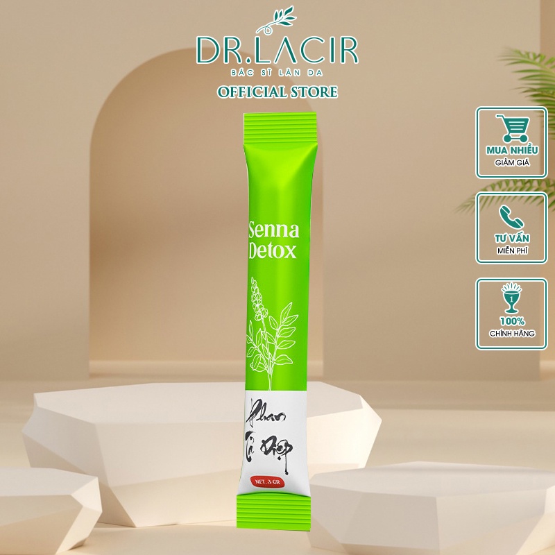 Phan tả diệp senna detox bổ sung chất xơ, thải độc ruột DR.LACIR-1 gói 4g