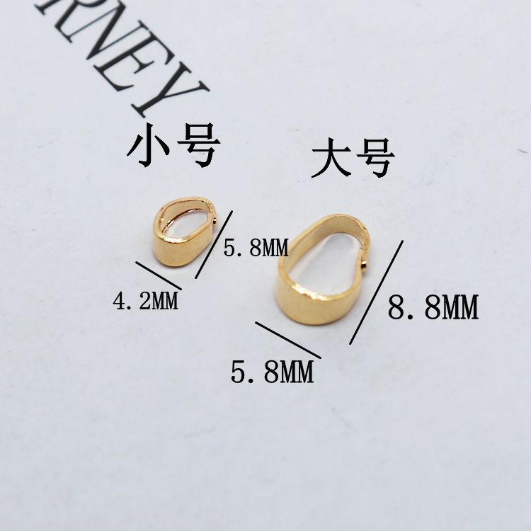 Bộ 10 Khóa Đồng 14K Màu Vàng Kim Dùng Làm Trang Sức diy