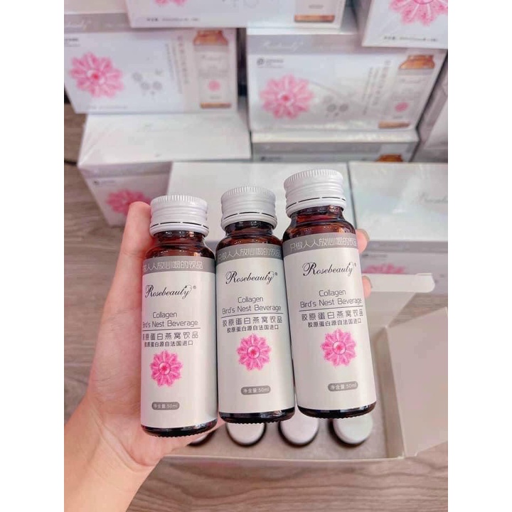 Collagen Yến Rosebeauty , Collagen Skin X9 hộp 8 ống - MAY COSMETICS