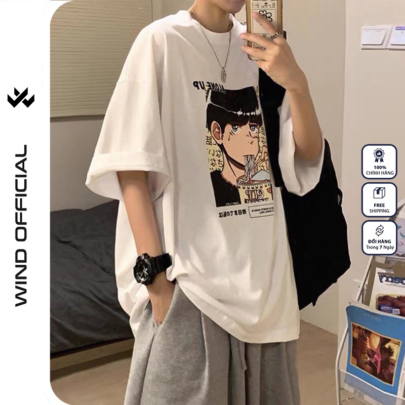 Áo thun tay lỡ WIND phông unisex form rộng Boy Mỳ nam nữ ulzzang oversize