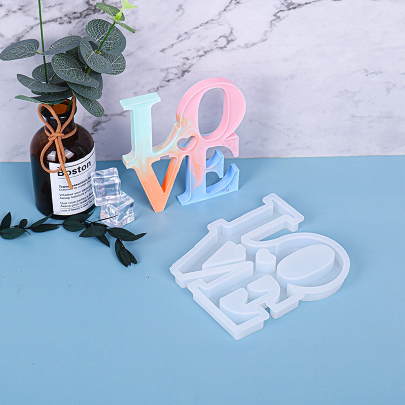 Khuôn silicon kiểu chữ LOVE tự làm trang sức thủ công