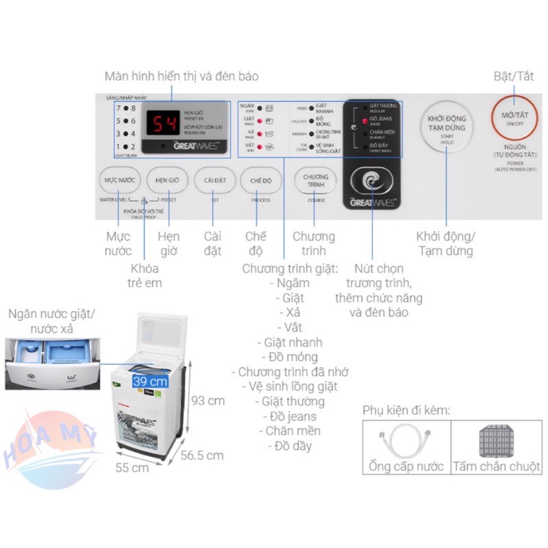 Máy giặt Toshiba 8kg AW-K900DV(WW)