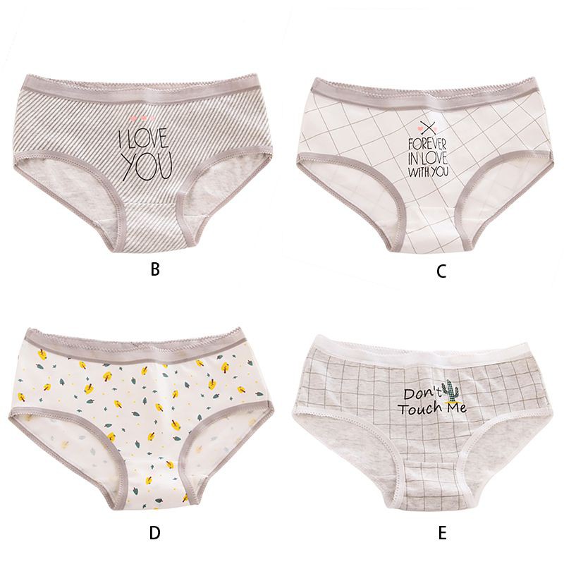 Quần Lót Cotton Nữ In Hình Hoạt Hình Xinh Xắn