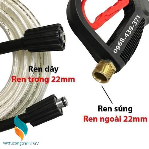 Dây xịt nước tăng áp CLC cho máy bơm, rửa xe dài 15m