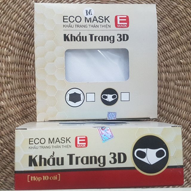 Khẩu trang y tế 3d Eco mask thân thiện môi trường (bán từng cặp) - Đông Anh Pharma