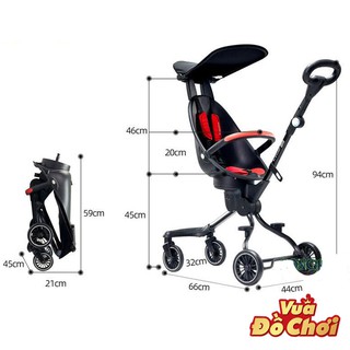 Xe Đẩy 2 Chiều Gấp Gấp Gọn Baobaohao V5 Có Mái Che