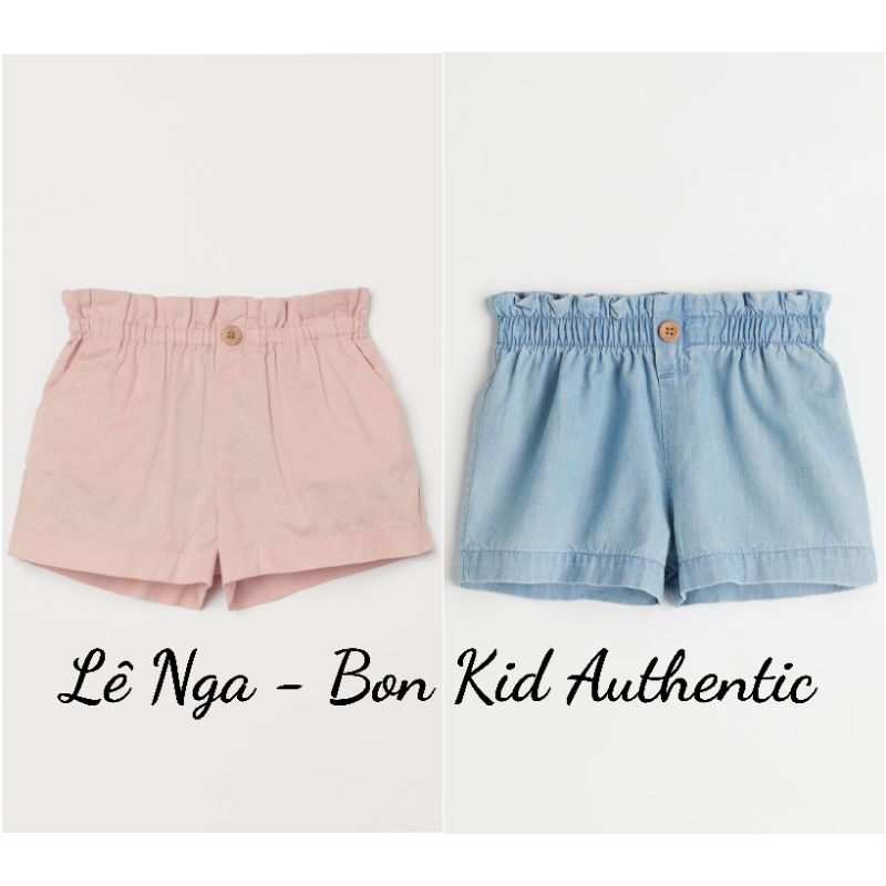 Quần short bé gái HM US/CHINA chính hãng sz từ 4-6m đến 3-4y