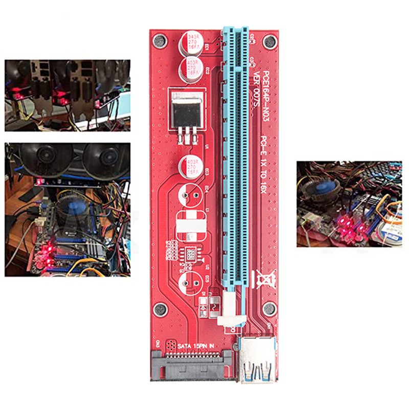 Card Mở Rộng Ver007S Pci E 1x Sang 16x Usb3.0 | BigBuy360 - bigbuy360.vn