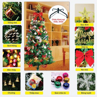 Cây thông Noel Cao 1.5M full Trang trí
