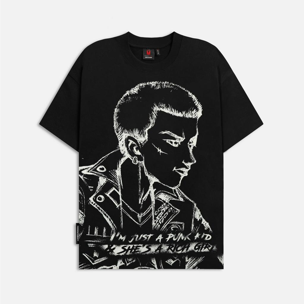 Áo thun NEEDS OF WISDOM Punk Kid Tee - Black - Local Brand Chính Hãng