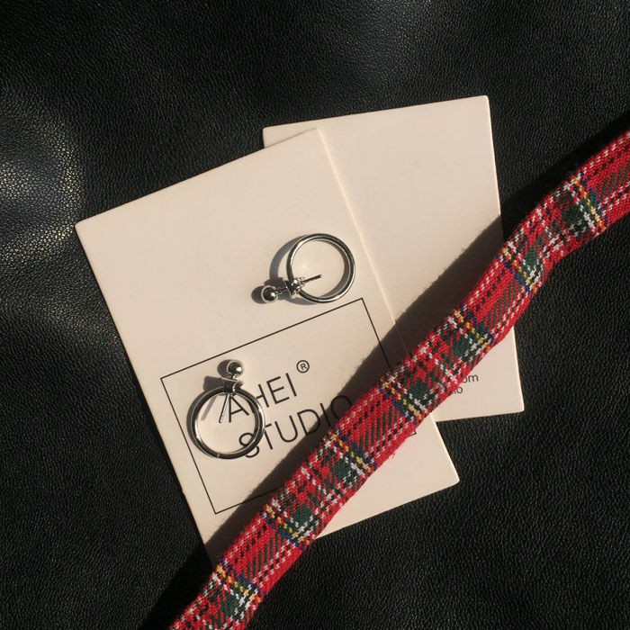 1 chiếc - Khuyên tai xỏ lỗ tròn unisex