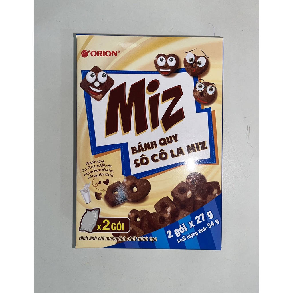 Bánh Quy Sôcôla Miz Orion Chocolate (Hộp 2 Gói x 27g)