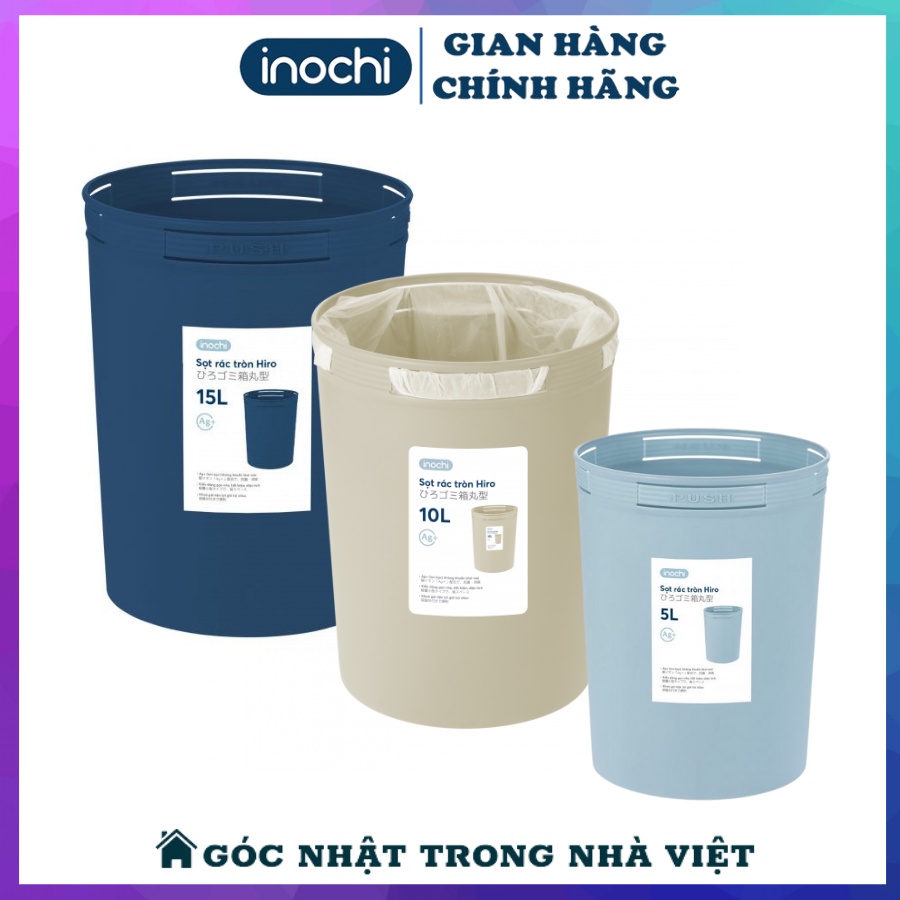 Thùng Sọt Đựng Rác Nhựa Đa Năng Để Văn Phòng, Nhà Bếp, Nhà Tăm Có Mắc Túi INOCHI Đủ Size