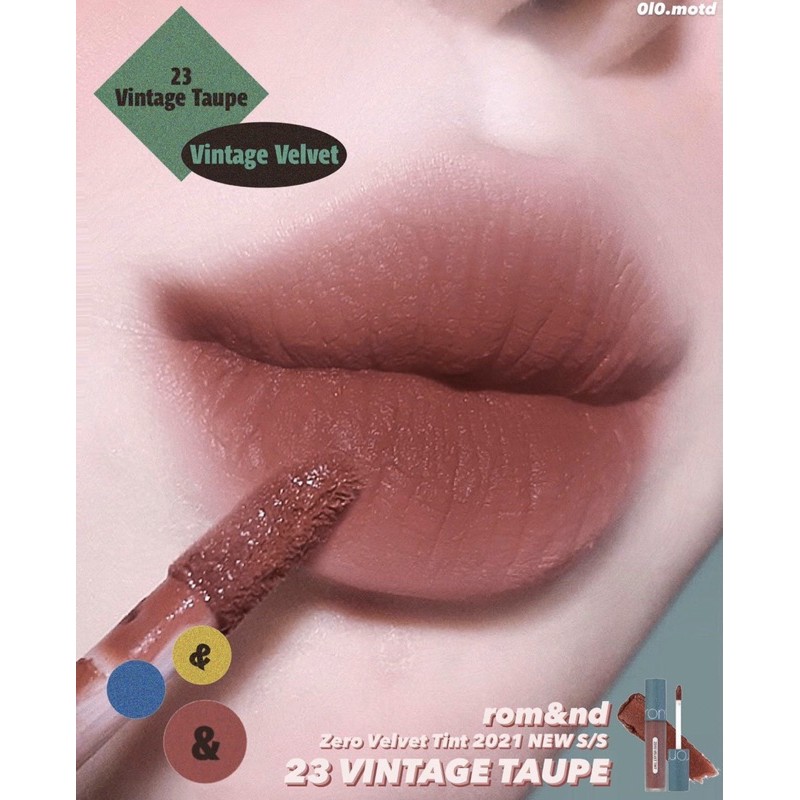 [2021] Romand Bare Juicy Lasting Tint và Romand Vintage Filter Zero Velvet Tint