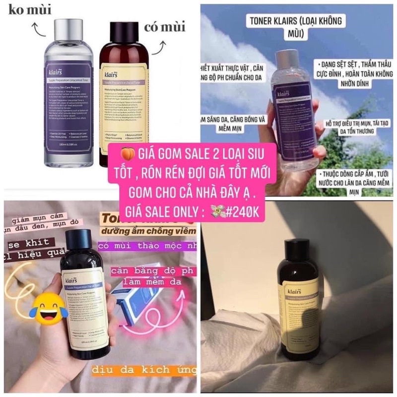 !!️ #TONER #KLAIRS DÀNH CHO CẢ DA NHẠY CẢM 💯💯