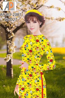 Vải áo dài in hoa hồng