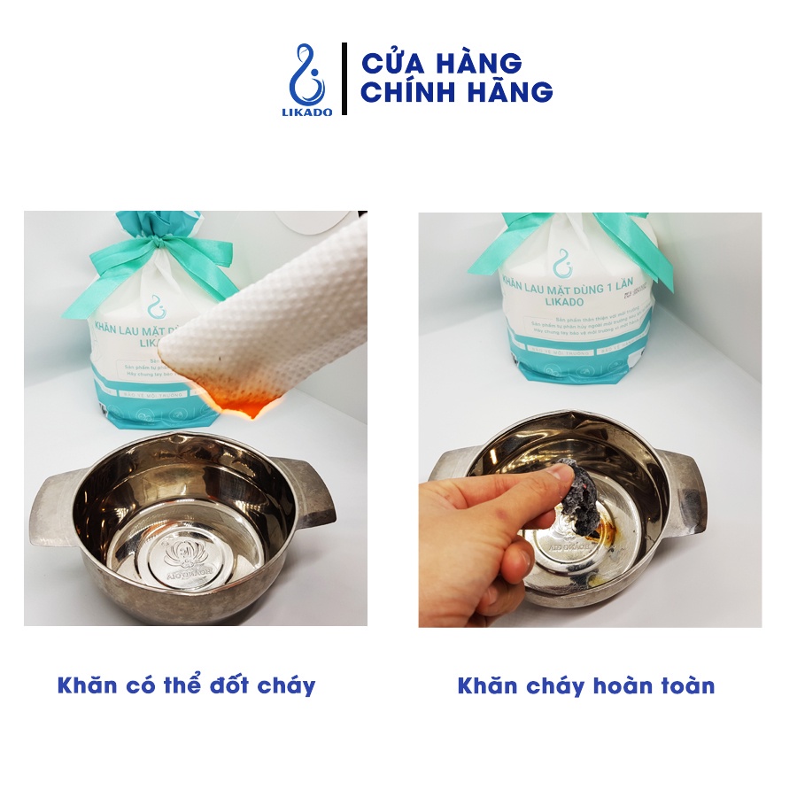 Khăn lau mặt dùng 1 lần spa  LIKADO kích thước