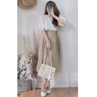 Chân váy kaki dáng chữ A