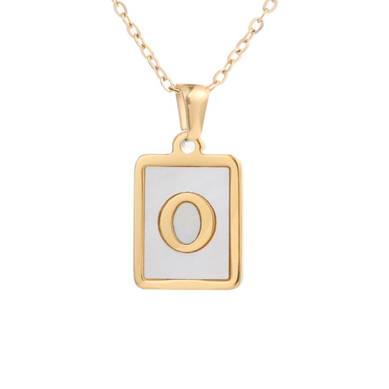 Vòng cổ Thép Titan Không Gỉ Mạ Vàng 18K 26 Chữ Cái Phong Cách Âu Mỹ Cho Cặp Đôi