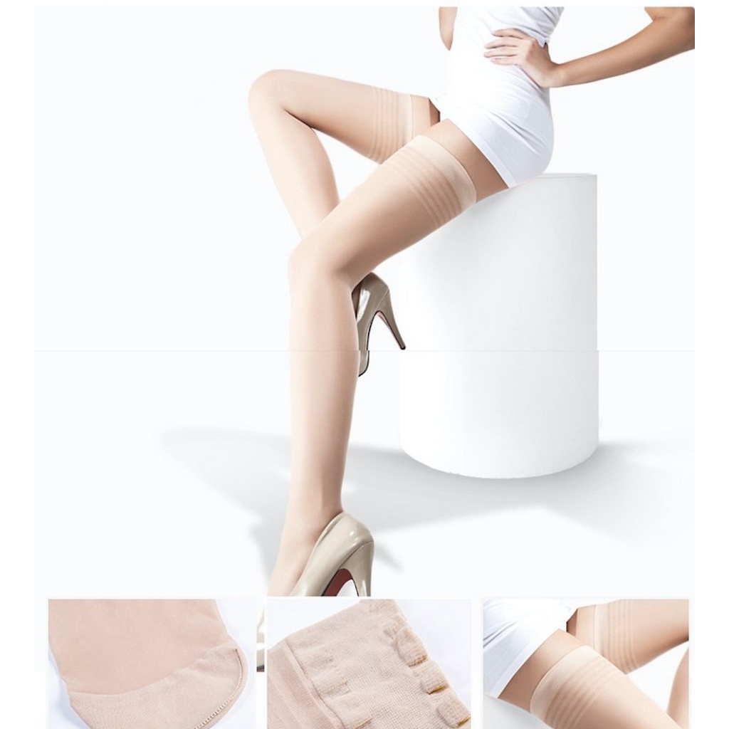 Vớ đùi da MỎNG - MỊN màu đen, nude mặc đầm váy che khuyết điểm TAT49