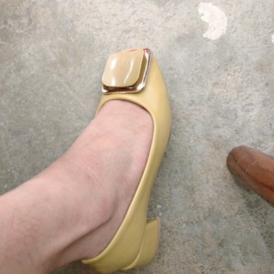 HÀNG CÓ SẴN - Giày búp bê khoá vuông gót vuông 3cm 3 màu công sở da mềm cực êm