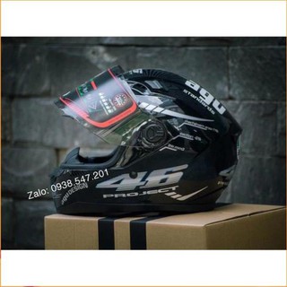 [1 năm bảo hành]  MŨ BẢO HIỂM FULLFACE AGU TEM 46