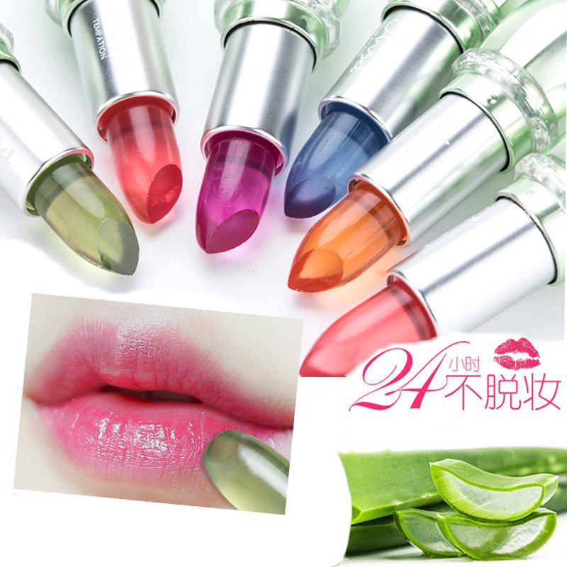 (hàng Mới Về) Son Thạch Chiết Xuất Lô Hội Thay Đổi Màu Sắc Dưỡng Ẩm Chống Thấm Nước Không Phai Màu | BigBuy360 - bigbuy360.vn