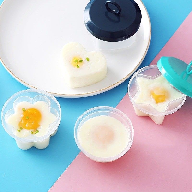 Set 4 Khuôn Làm Bánh, Hấp Trứng, Pudding, Thạch Cho Bé Kèm Chổi Quét Silicon