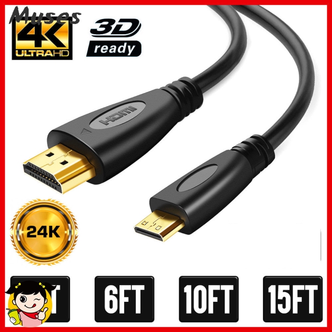 Muse07 3' 6' 10' Cáp HDMI Cáp Adapter HDMI sang HDMI Kết nối type C male 4K video