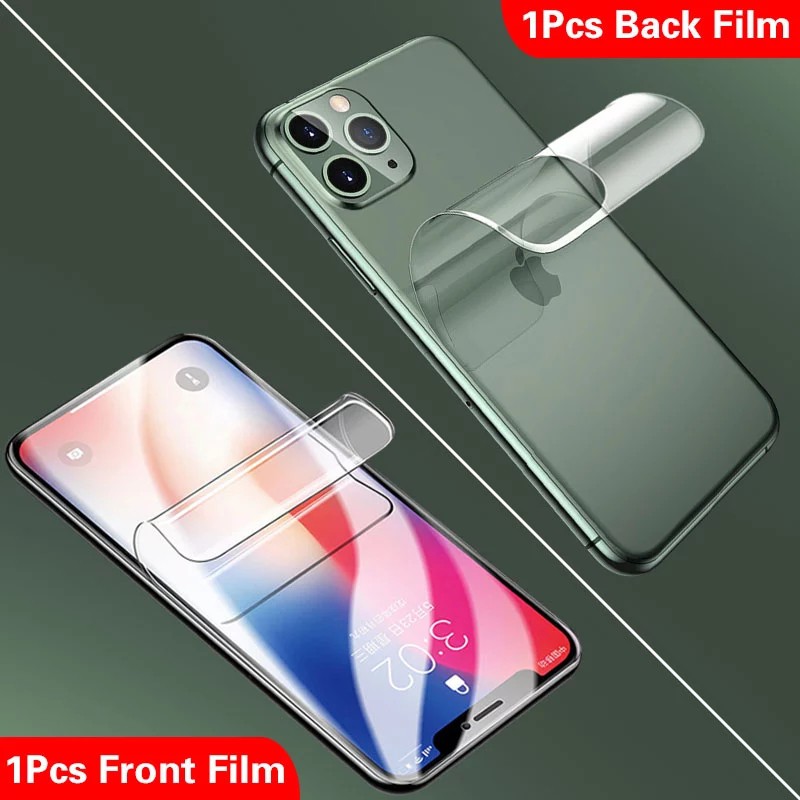 Dán phim bảo vệ cho Iphone 11 12 Pro Max 7 8 6s 6 Plus Se 2020 Miếng dán màn hình cong Xr X Xs bảo vệ mặt trước và mặt sau