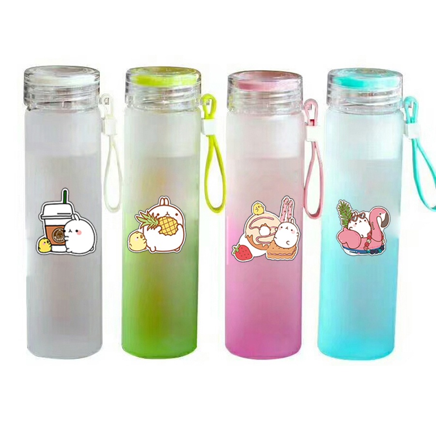 Bình nước màu loang molang BNML11 bình nước hologram thần tượng 500ml