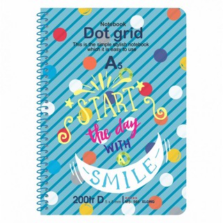 Sổ lò xo đơn KLONG A5 Dot Grid ruột chấm 70/76; MS: 968