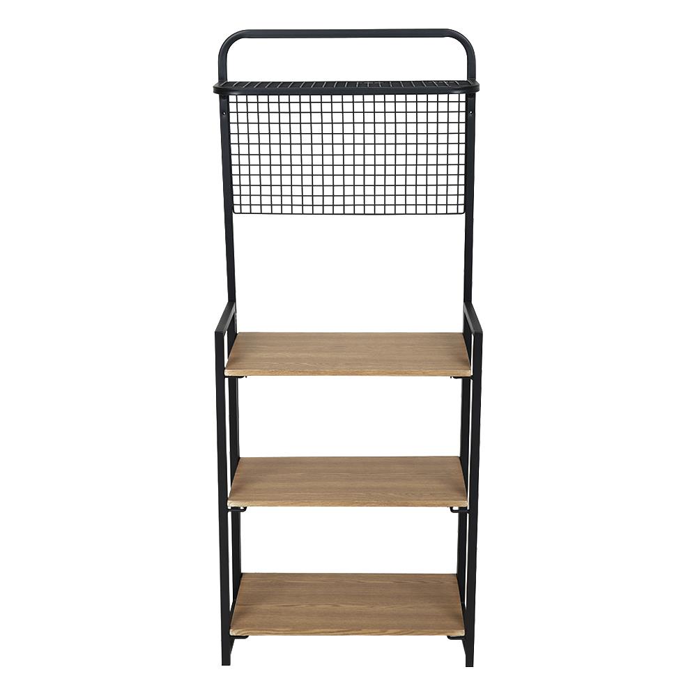 HomeBase FURDINI Bộ kệ để đồ kết cấu thép kết hợp gỗ MDF W60xH150xD30cm màu gỗ sồi đậm