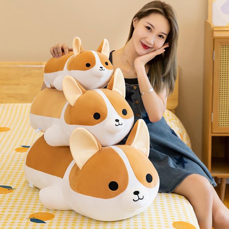 Cún bông Corgi nhồi bông - Gối ôm corgi nhồi bông cao cấp