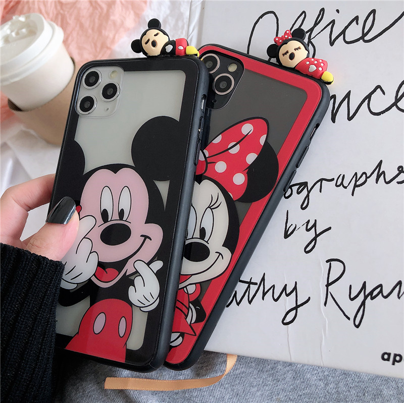 MINNIE OPPO Ốp Lưng Kính Cường Lực Họa Tiết Hoạt Hình Disney Cho Oppo A3S A5S A83 A59 A8 A92S A52 A77 A57 A9X A92020 A52020 Phone F7 F11Pro F5 F3 F9 F11 Reno Renoz Reno2Z / 2f