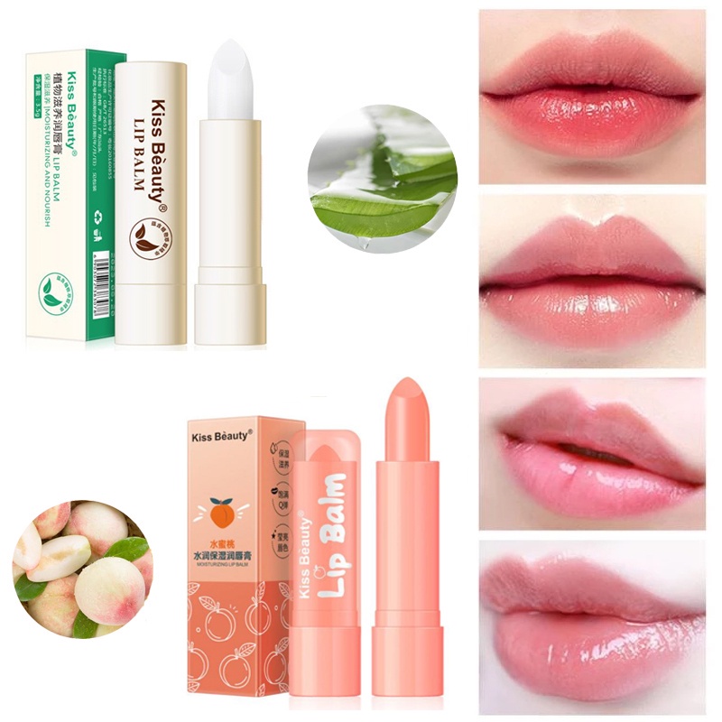 Kiss Beauty Son Dưỡng Môi Dạng Thạch Lâu Trôi Dưỡng Ẩm Chống Nếp Nhăn Cải Thiện Đường Viền Môi Chống Lão Hóa