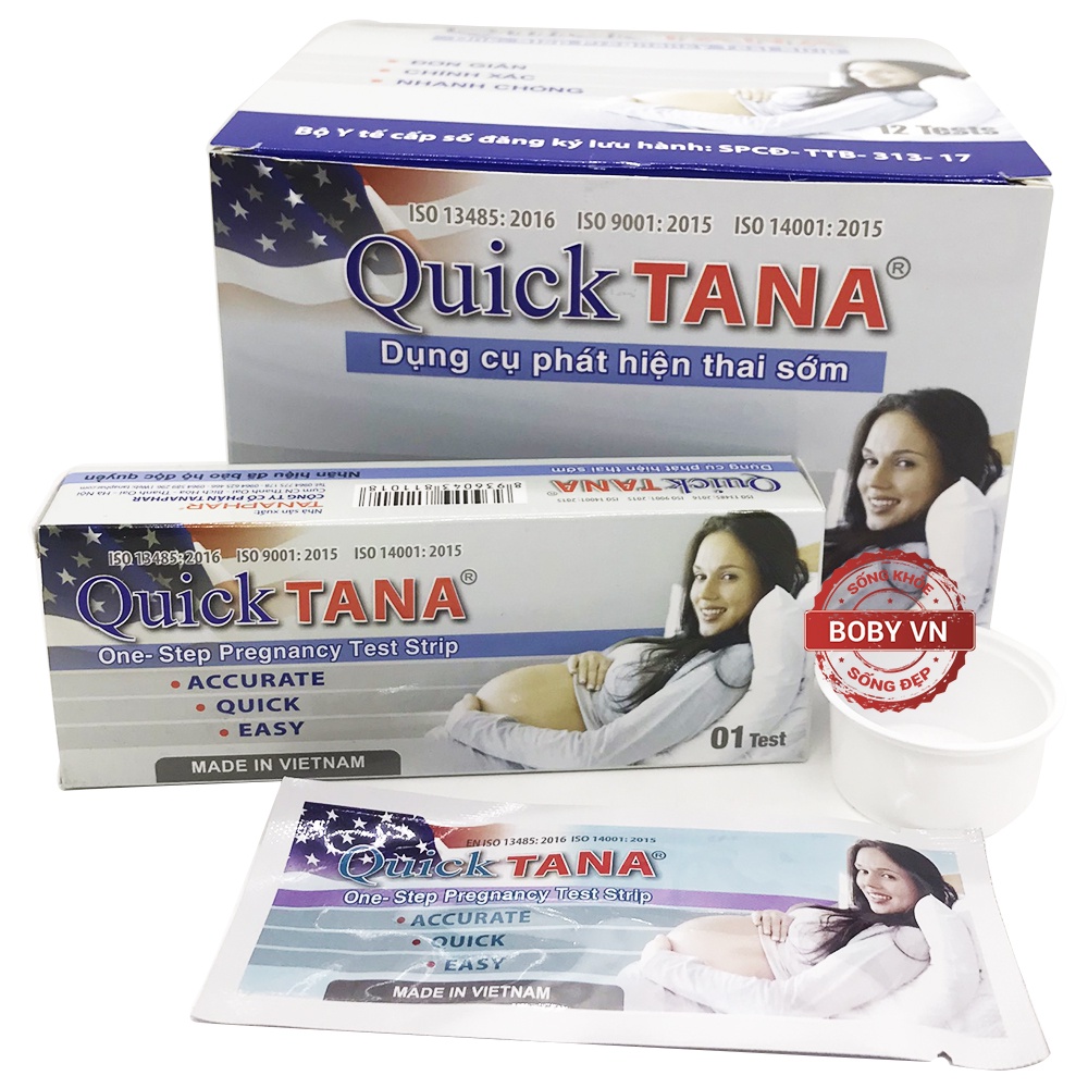 Que thử thai QuickTana phát hiện thai sớm - Chính xác - Nhanh chóng - Che tên sản phẩm